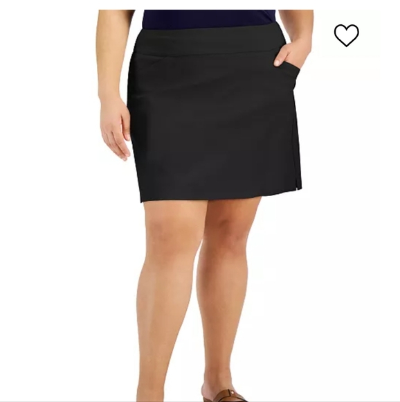 JM COLLECTION BLACK SKORT XXL NWT - Picture 2 of 7